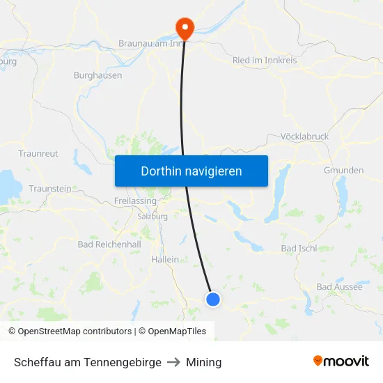 Scheffau am Tennengebirge to Mining map