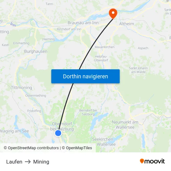 Laufen to Mining map