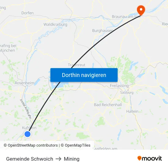 Gemeinde Schwoich to Mining map