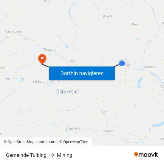 Gemeinde Tulbing to Mining map