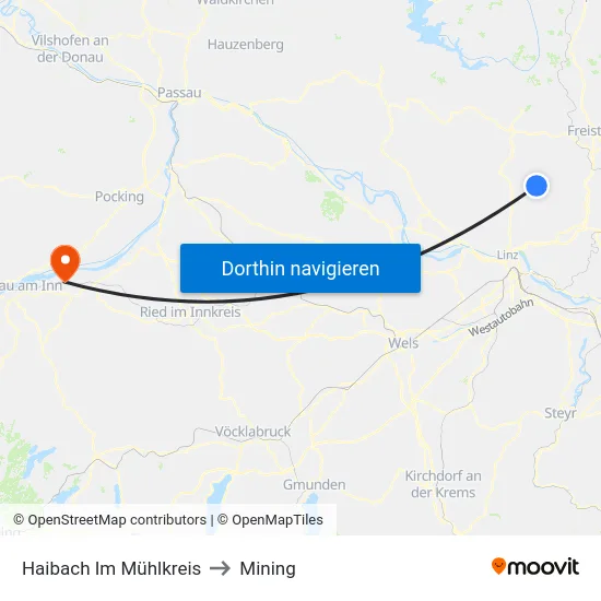 Haibach Im Mühlkreis to Mining map