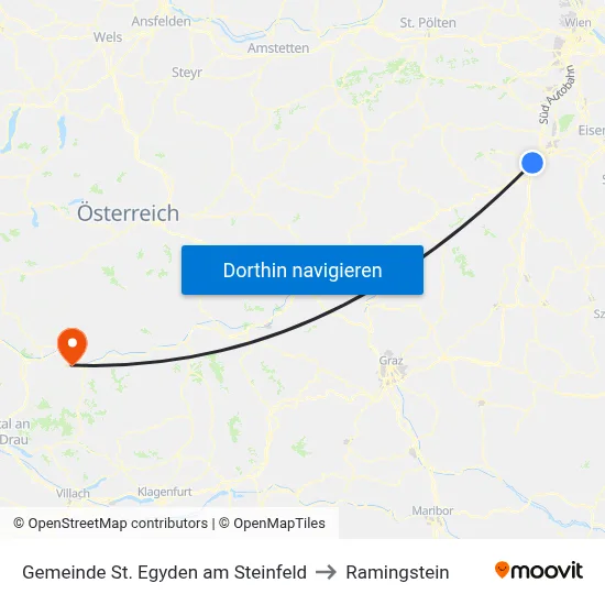 Gemeinde St. Egyden am Steinfeld to Ramingstein map