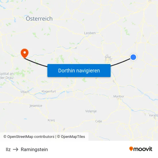Ilz to Ramingstein map