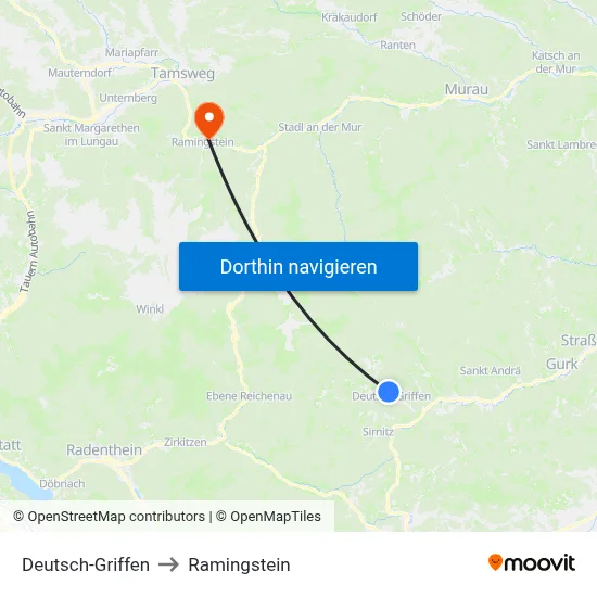 Deutsch-Griffen to Ramingstein map