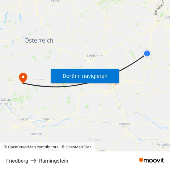 Friedberg to Ramingstein map