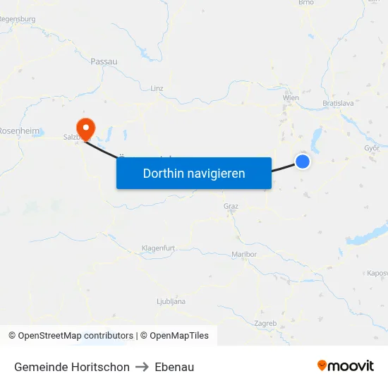 Gemeinde Horitschon to Ebenau map