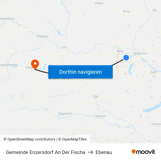 Gemeinde Enzersdorf An Der Fischa to Ebenau map