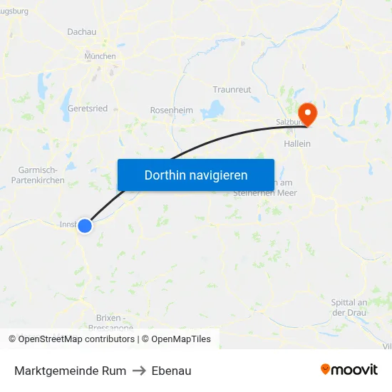 Marktgemeinde Rum to Ebenau map