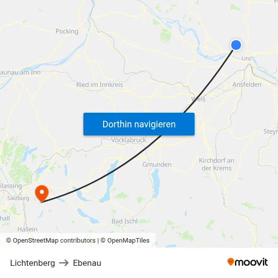 Lichtenberg to Ebenau map