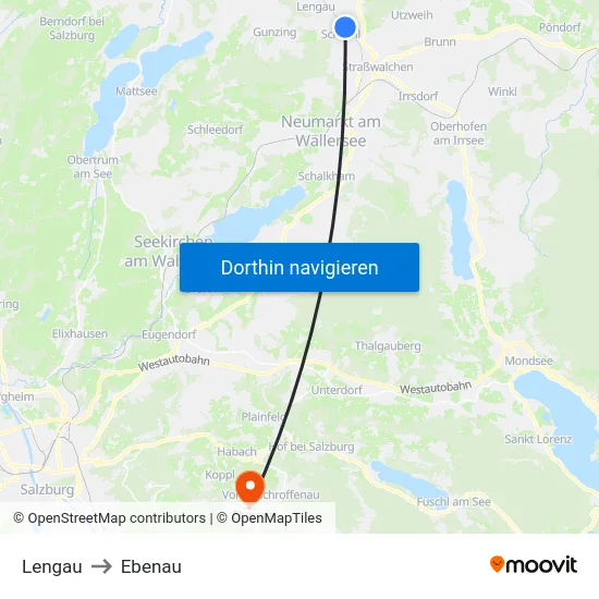 Lengau to Ebenau map