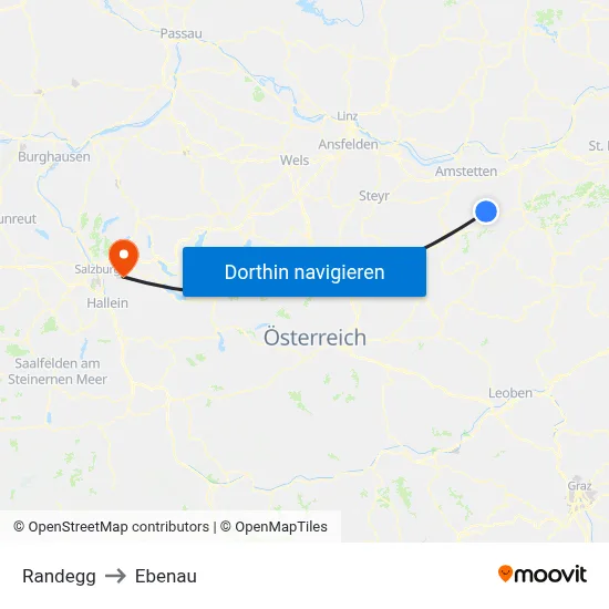 Randegg to Ebenau map