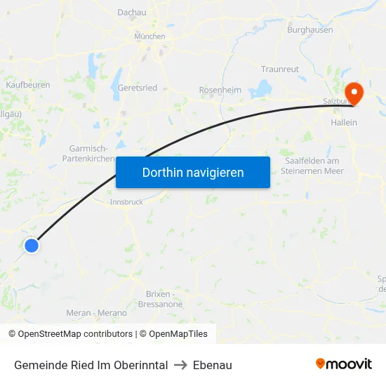 Gemeinde Ried Im Oberinntal to Ebenau map