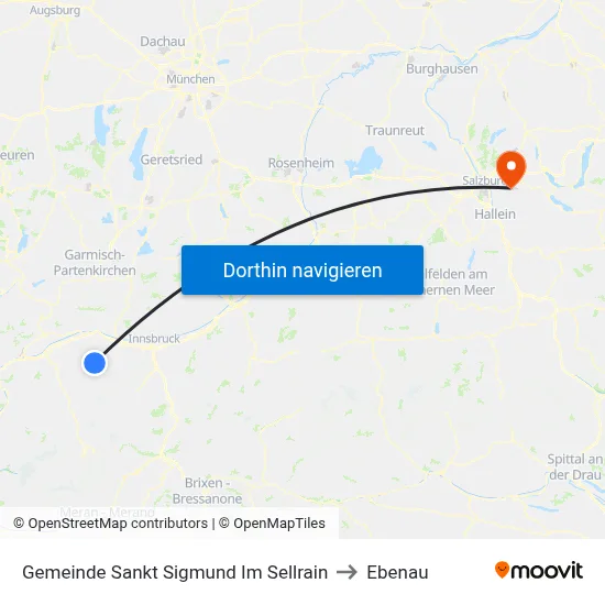 Gemeinde Sankt Sigmund Im Sellrain to Ebenau map