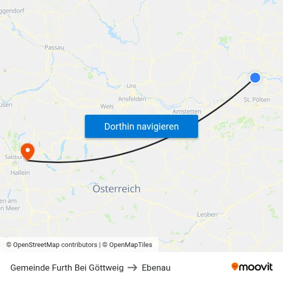Gemeinde Furth Bei Göttweig to Ebenau map