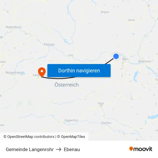 Gemeinde Langenrohr to Ebenau map
