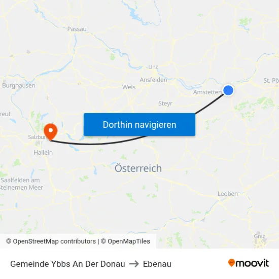 Gemeinde Ybbs An Der Donau to Ebenau map