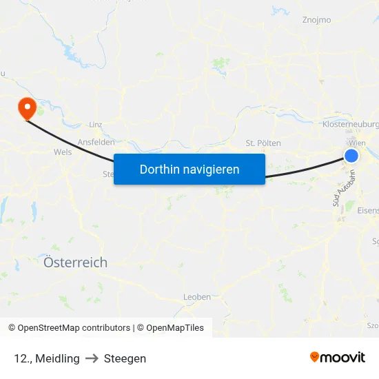 12., Meidling to Steegen map