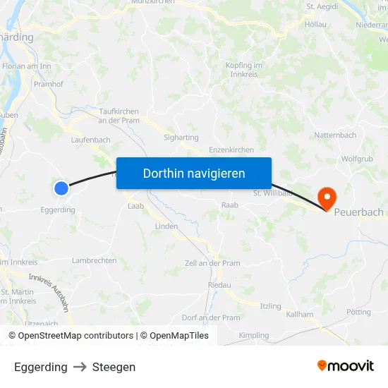 Eggerding to Steegen map