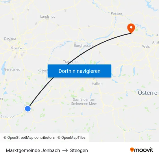 Marktgemeinde Jenbach to Steegen map