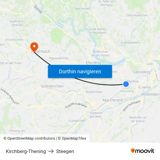 Kirchberg-Thening to Steegen map