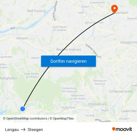 Lengau to Steegen map