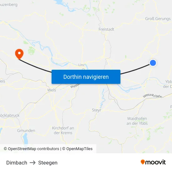 Dimbach to Steegen map