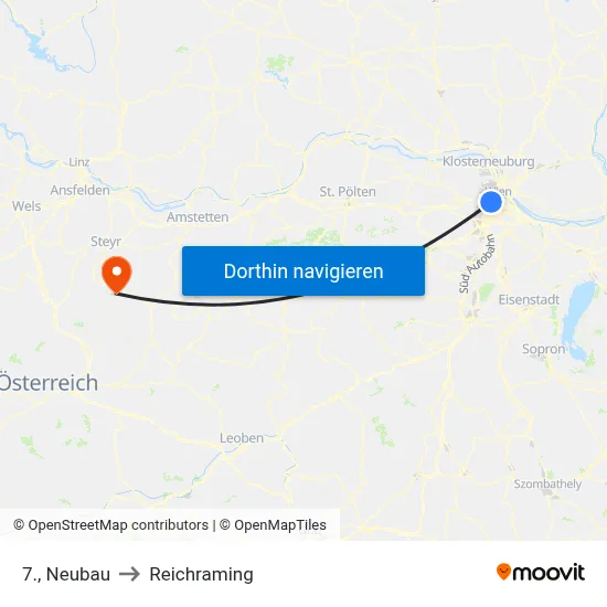 7., Neubau to Reichraming map