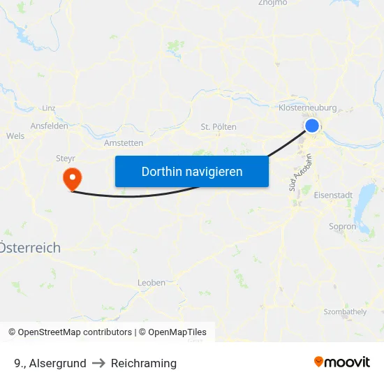 9., Alsergrund to Reichraming map