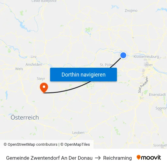 Gemeinde Zwentendorf An Der Donau to Reichraming map