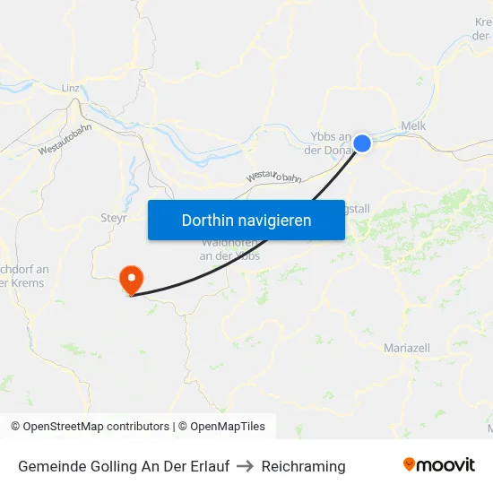 Gemeinde Golling An Der Erlauf to Reichraming map