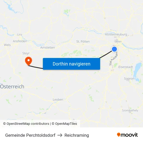 Gemeinde Perchtoldsdorf to Reichraming map