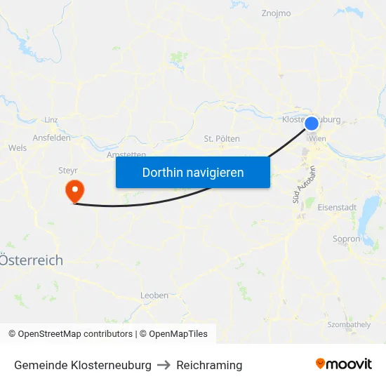 Gemeinde Klosterneuburg to Reichraming map