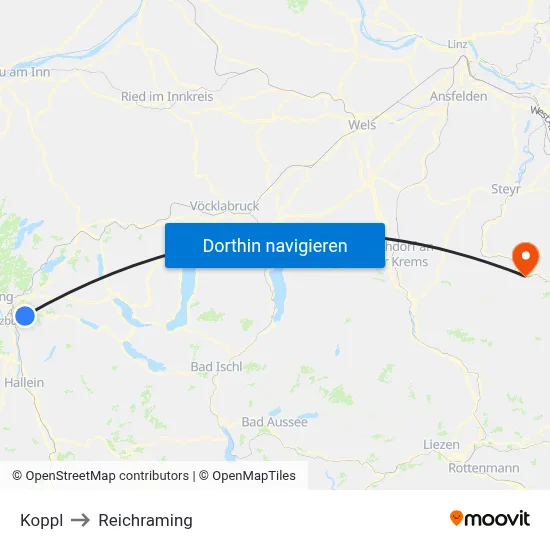Koppl to Reichraming map