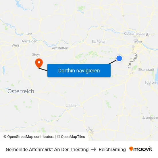 Gemeinde Altenmarkt An Der Triesting to Reichraming map