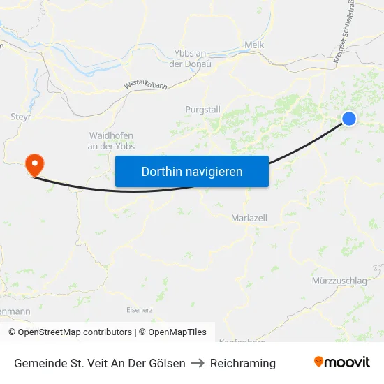 Gemeinde St. Veit An Der Gölsen to Reichraming map