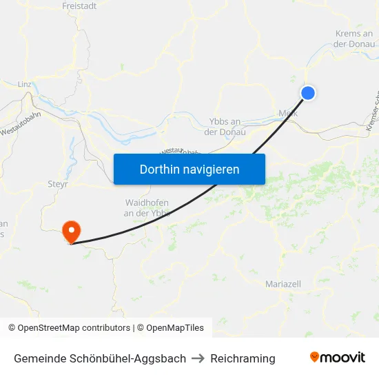 Gemeinde Schönbühel-Aggsbach to Reichraming map