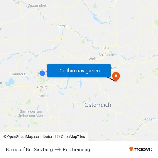 Berndorf Bei Salzburg to Reichraming map