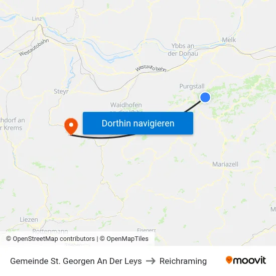 Gemeinde St. Georgen An Der Leys to Reichraming map