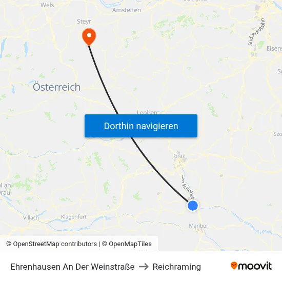 Ehrenhausen An Der Weinstraße to Reichraming map