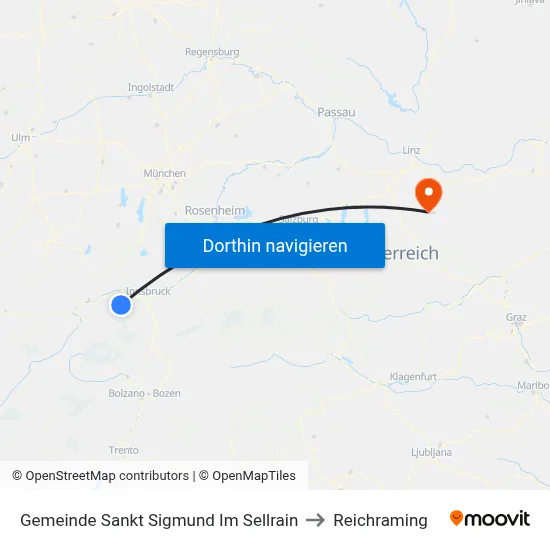 Gemeinde Sankt Sigmund Im Sellrain to Reichraming map