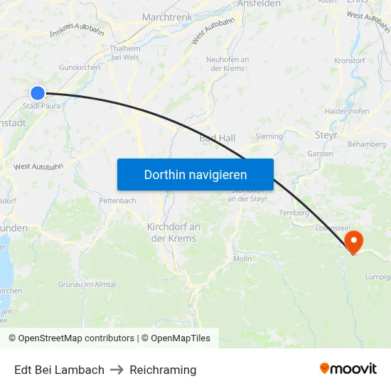 Edt Bei Lambach to Reichraming map