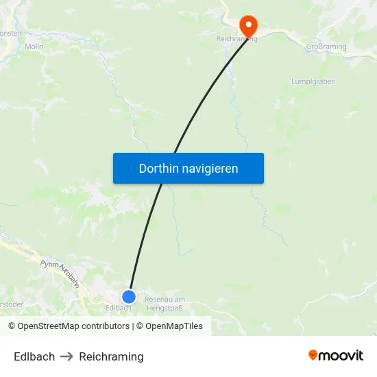 Edlbach to Reichraming map
