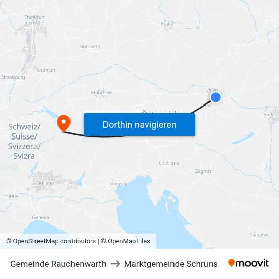 Gemeinde Rauchenwarth to Marktgemeinde Schruns map