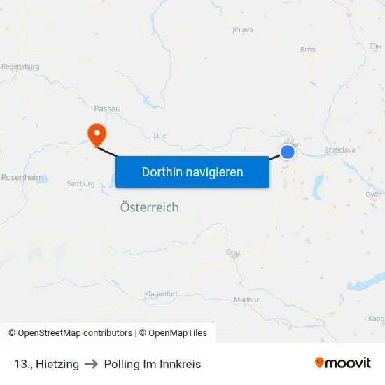 13., Hietzing to Polling Im Innkreis map