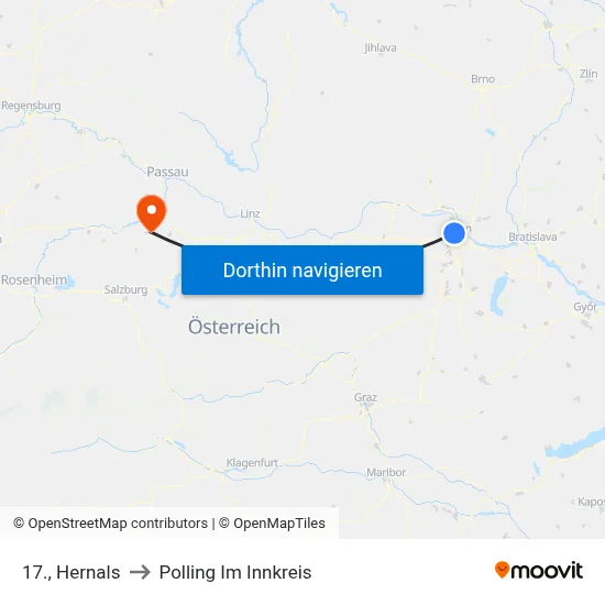 17., Hernals to Polling Im Innkreis map