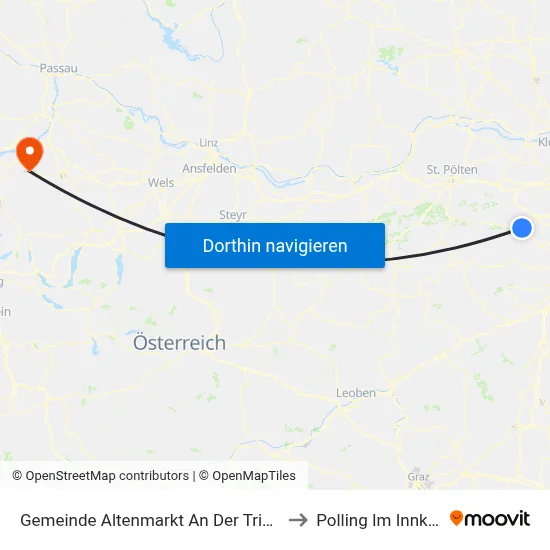 Gemeinde Altenmarkt An Der Triesting to Polling Im Innkreis map