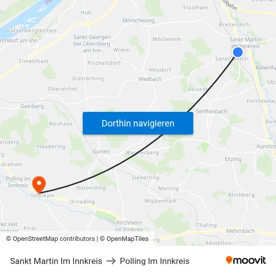 Sankt Martin Im Innkreis to Polling Im Innkreis map