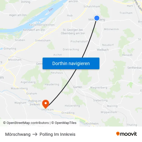Mörschwang to Polling Im Innkreis map