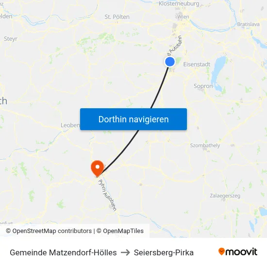 Gemeinde Matzendorf-Hölles to Seiersberg-Pirka map