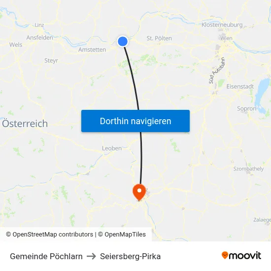 Gemeinde Pöchlarn to Seiersberg-Pirka map